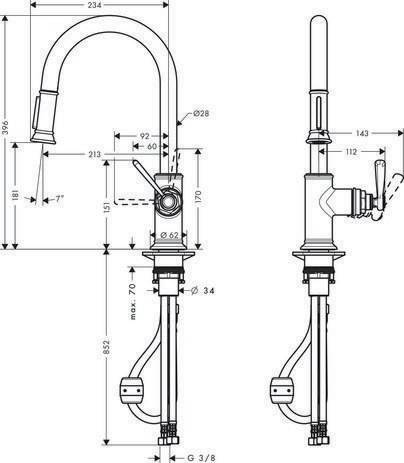 hansgrohe Einhebel-Spültischmischer AXOR MONTREUX DN 15, mit-1
