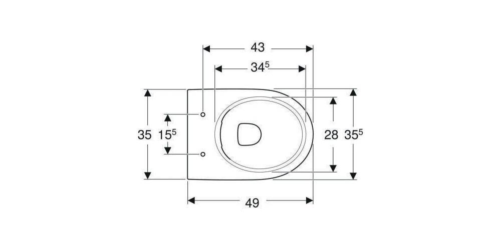 Geberit Stand-Tiefspül-WC RENOVA Ab hori. teilgeschlossen Rimfree pg-2