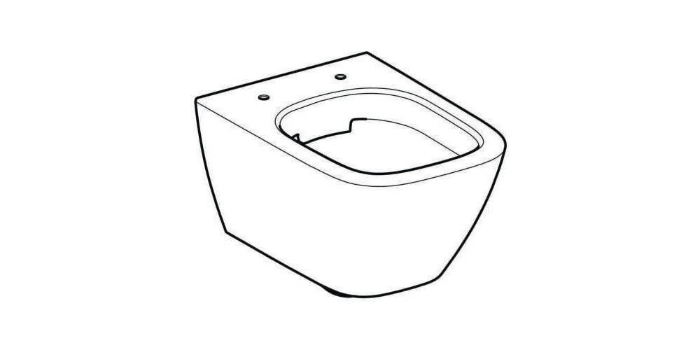 GE Smyle Square WWC Tiefspüler Rimfree, Ausld. 49cm, weiß-1