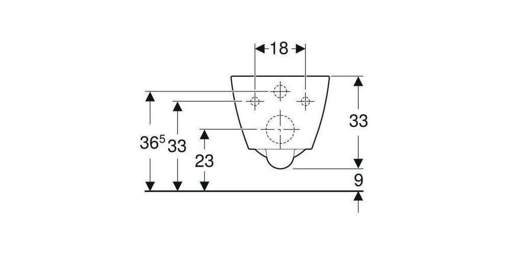 GE Smyle Square WWC Tiefspüler Rimfree, Ausld. 49cm, weiß-2