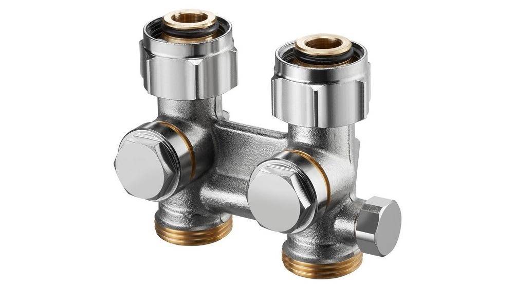 OVENTROP Absperrverschraubung ZBU "Multiflex F",3/4"ÜM x 3/4"AG,Ms,z.Entl.-0