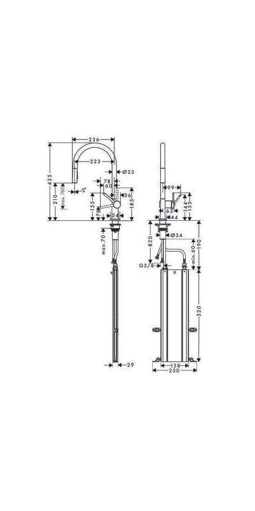 hansgrohe HG Einhebel-Spültischmischer 210 TALIS M Ausziehbrause, mit-2