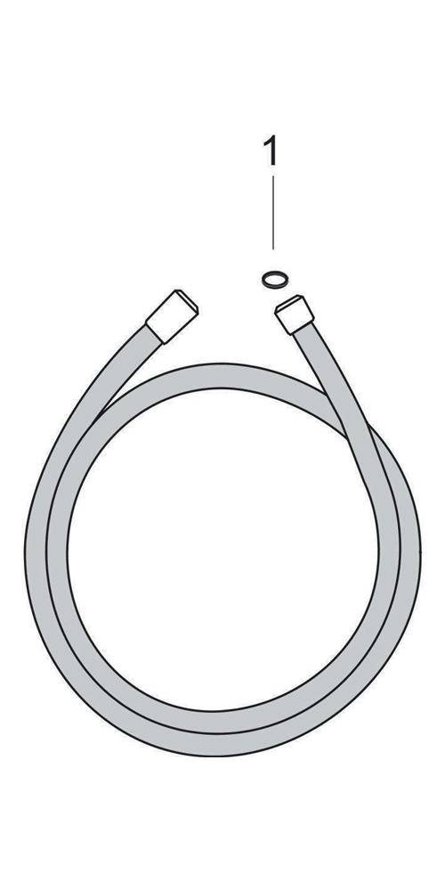 hansgrohe Isiflex Brauseschlauch 1,60m, Chrom-1