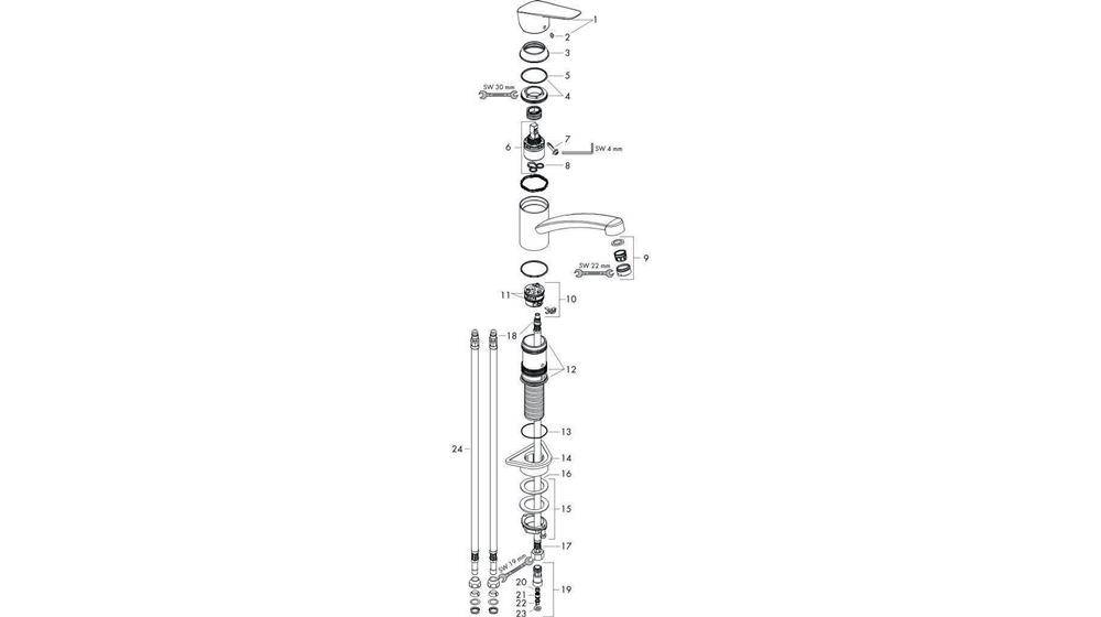 hansgrohe HG Einhebel-Spültischmischer 120 LOGIS DN 15 f offene-1