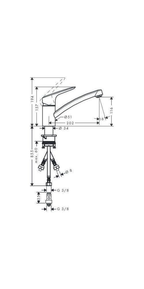 hansgrohe HG Einhebel-Spültischmischer 120 LOGIS DN 15 f offene-2