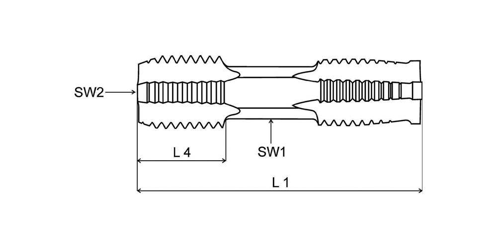 Gewindebohrer doppelseitig G1." VÖLKEL-3