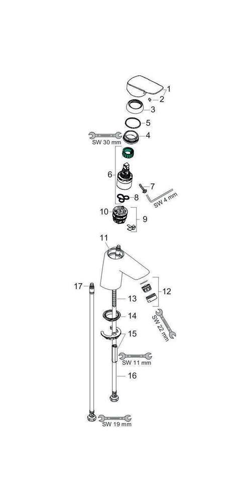 hansgrohe Logis Einhebel-Waschtischmischer 70mm 5l/min Chrom ohne Garnitur-1