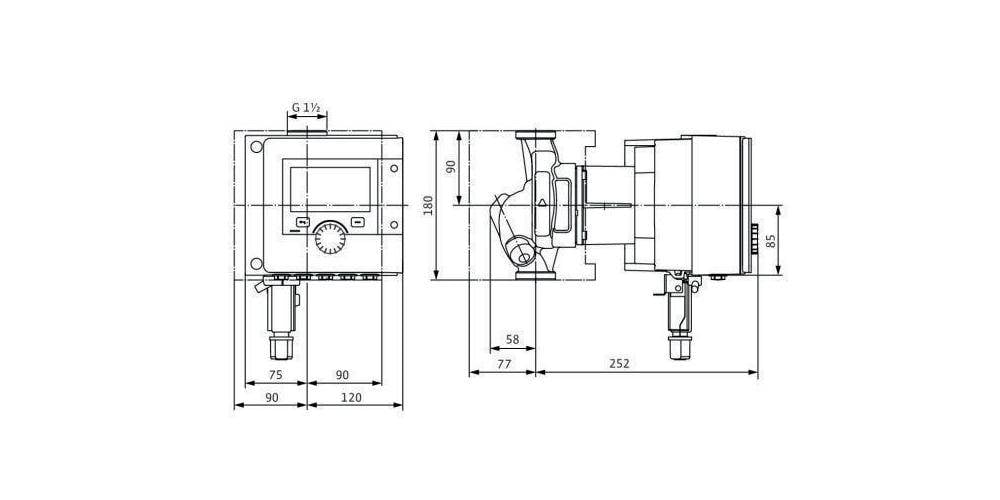 Wilo Hocheffizienzpumpe Stratos MAXO 25/0,5-8, Rp 1Zoll, 180mm, PN 10-1