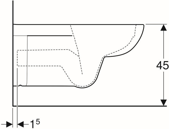 Geberit Wand-Tiefspül-WC RENOVA COMFORT Rimfree weiß-2