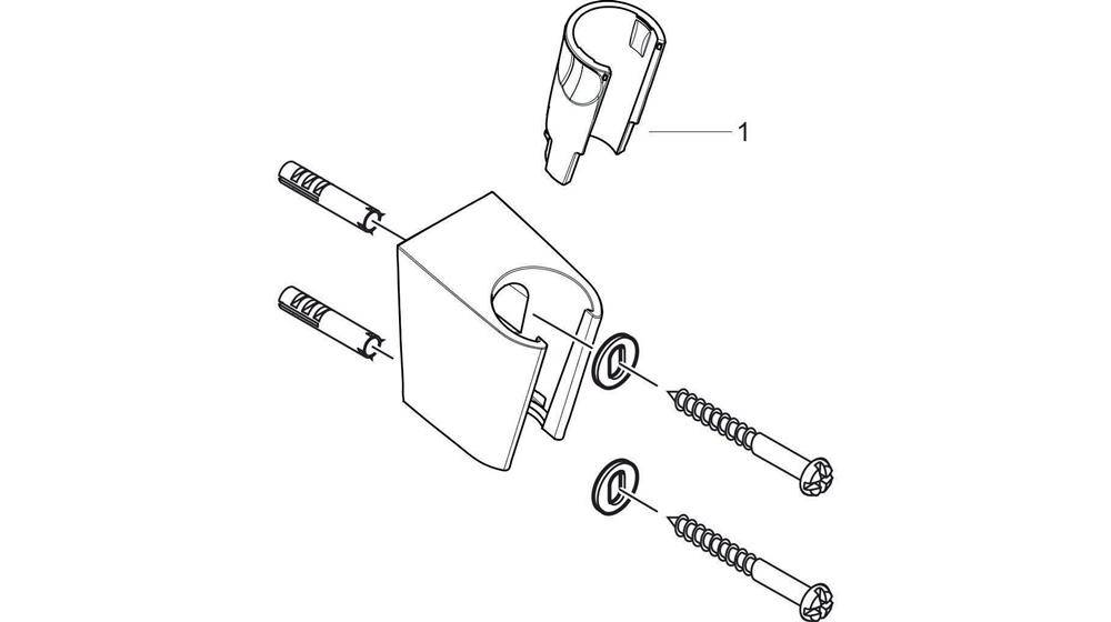 Hansgrohe Brausehalter Porter S für Handbrausen, Brushed Bronze-2