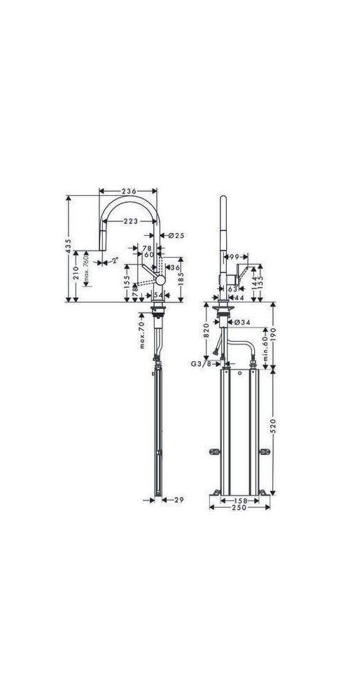 hansgrohe HG Einhebel-Spültischmischer 210 TALIS M Ausziehauslauf mit-1