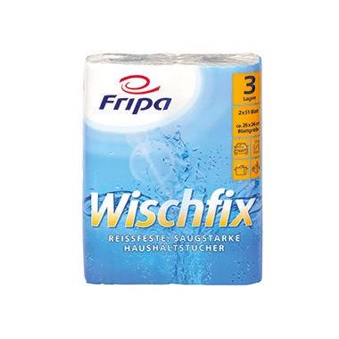 Fripa Küchenrolle Wischfix 3012011 3-lagig weiß 2 St./Pack.-2