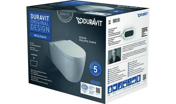 Duravit Wand-WC-Set ME by Starck RIMLESS weiß