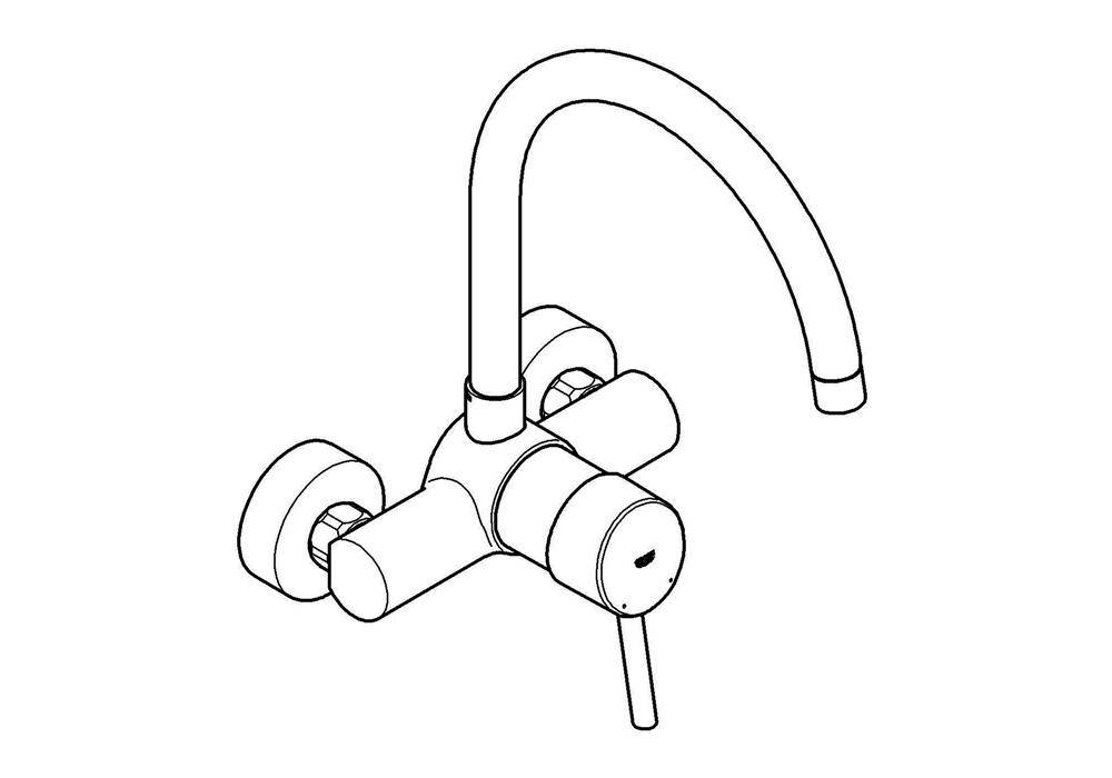 GROHE EH-SPT-Batterie Concetto 32667_1 Wandmontage chrom-3