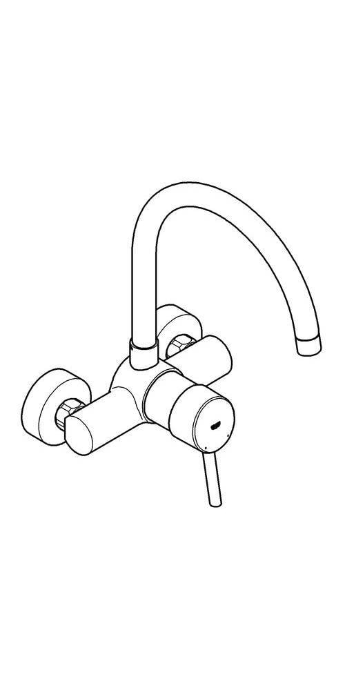 GROHE EH-SPT-Batterie Concetto 32667_1 Wandmontage chrom-4