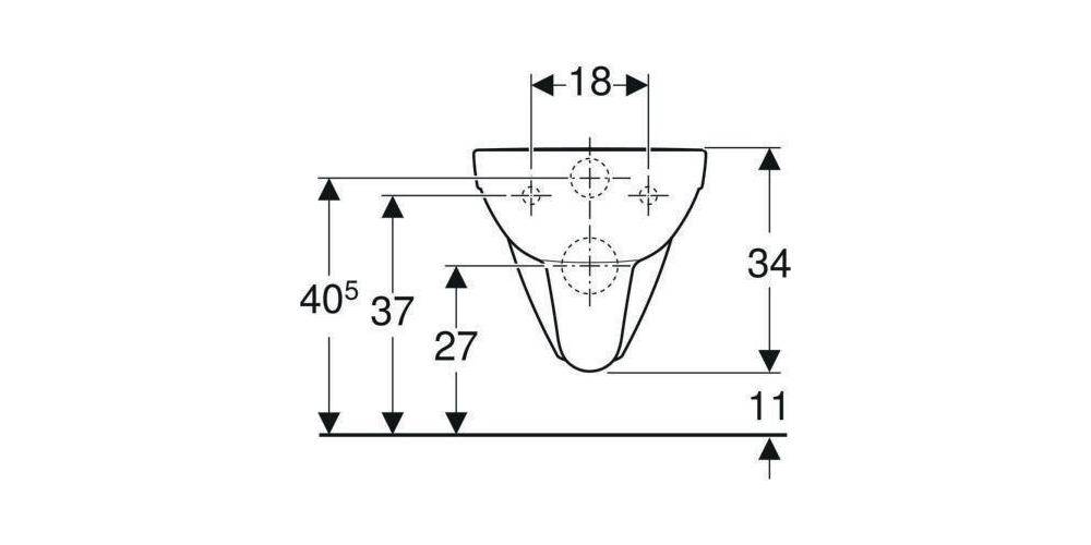 GE Renova Comfort Wand-WC Tiefspüler Ausld. 70cm, weiß-1
