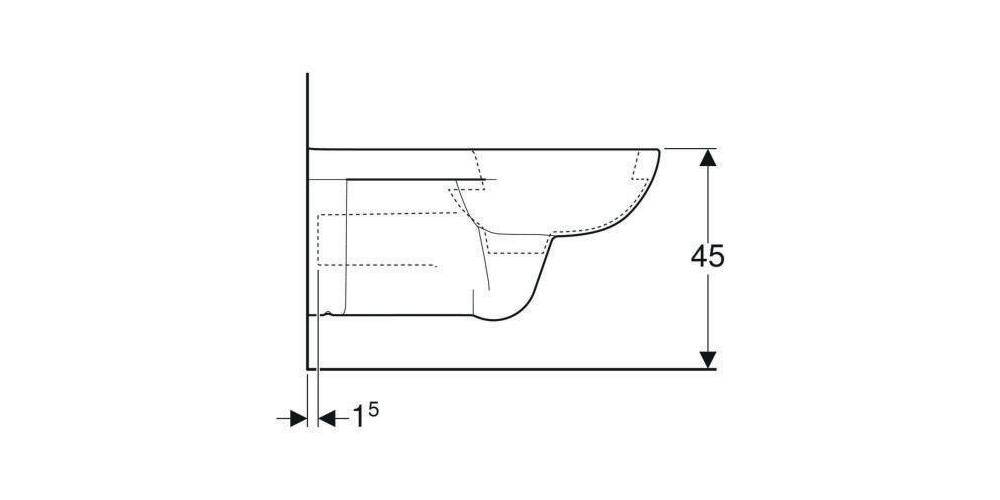 GE Renova Comfort Wand-WC Tiefspüler Ausld. 70cm, weiß-2
