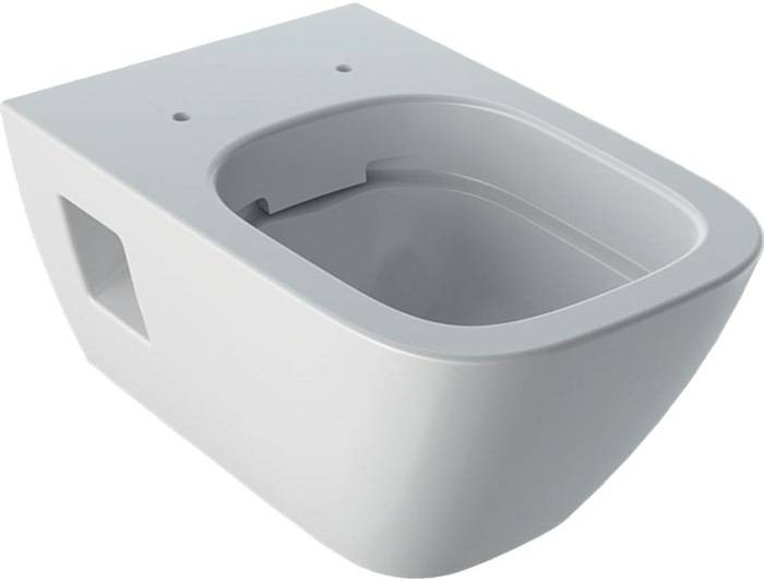 GE Renova Plan Wand-WC Tiefspüler teilgeschlossene Form Rimfree, weiß Tect-0