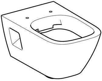GE Renova Plan Wand-WC Tiefspüler teilgeschlossene Form Rimfree, weiß Tect-1