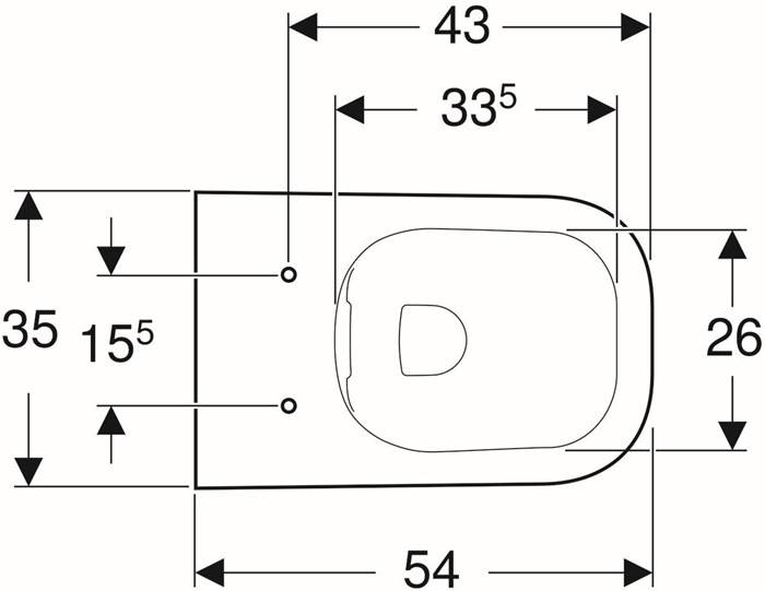 GE Renova Plan Wand-WC Tiefspüler teilgeschlossene Form Rimfree, weiß Tect-2