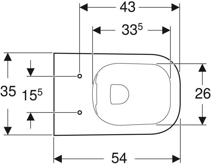 GE Renova Plan Wand-WC Tiefspüler teilgeschlossene Form Rimfree, weiß Tect-4