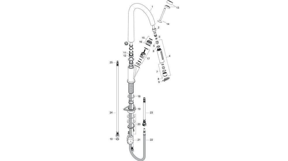 hansgrohe Einhebel-Spültischmischer AXOR STARCK DN 15 m Ausziehbrause-3