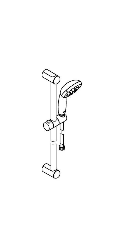 GROHE Brausestangenset Tempesta 100 001 60cm 2 Strahlart o DF-Begr-4