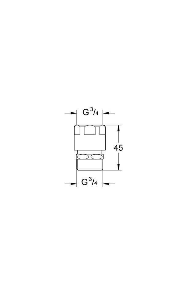 GROHE 41239000 Rohrbelüfter Eggemann 3/4Zoll DN 20 chrom-2