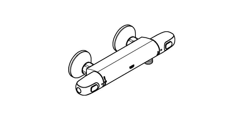 GROHE Thermostat-Brausebatterie GROHTHERM 1000 chr-4