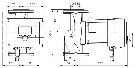 Wilo Hocheffizienzpumpe Stratos MAXO 32/0,5-12, DN 32, 220mm, PN 6/10-1