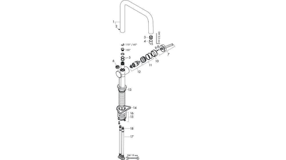 hansgrohe HG Einhebel-Spültischmischer U 220 TALIS edelstahl finish-1