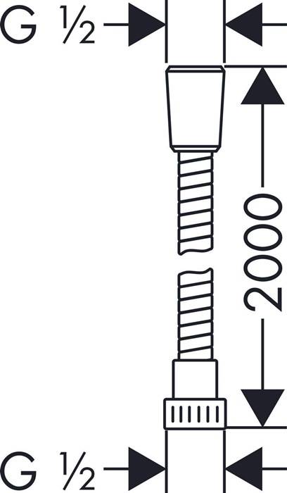 HG Brauseschlauch METAFLEX 2000mm chrom-2
