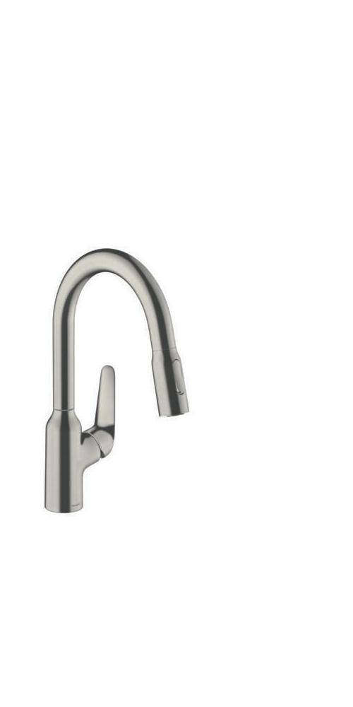 HG Einhebel-Spültischmischer 180 M42 DN 15, mit Ausziehbrause Edelstahl-Optik