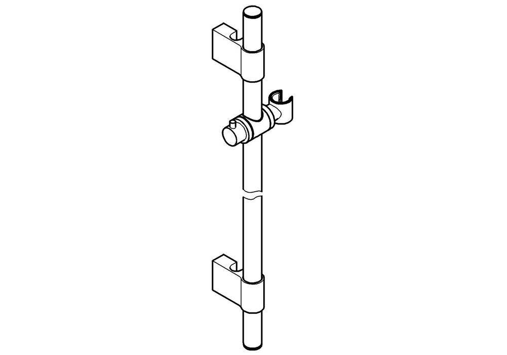 Grohe Rainshower Brausestange, 1150mm, mit FastFixation Plus, Chrom, 27136001-2