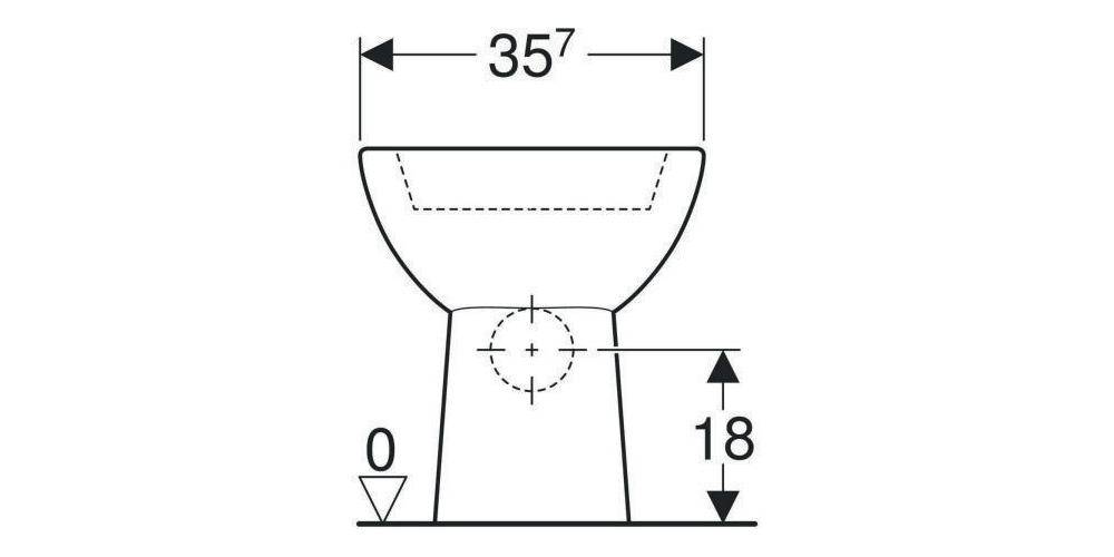 Geberit Stand-Tiefspül-WC RENOVA für Kombination Abgang horizontal-1