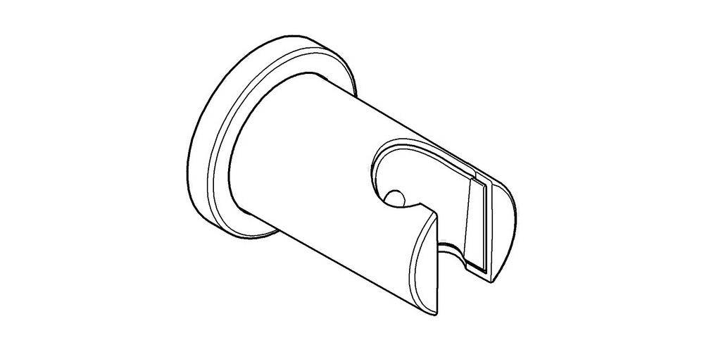 GROHE 27074000 Brausehalter Rainshower nicht verstellbar chrom runde Rosette-3