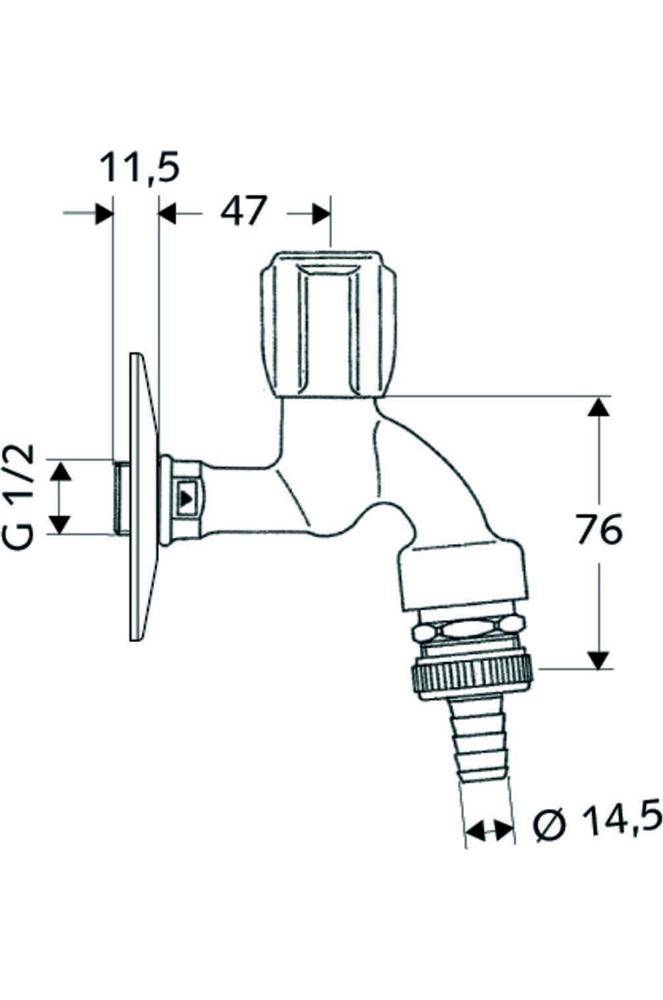 SCHELL Auslaufventil COMFORT RV, RB, 1/2", chrom-1