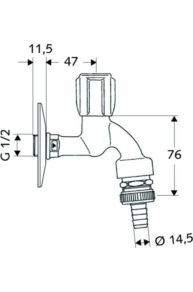 SCHELL Auslaufventil COMFORT RV, RB, 1/2", chrom-2