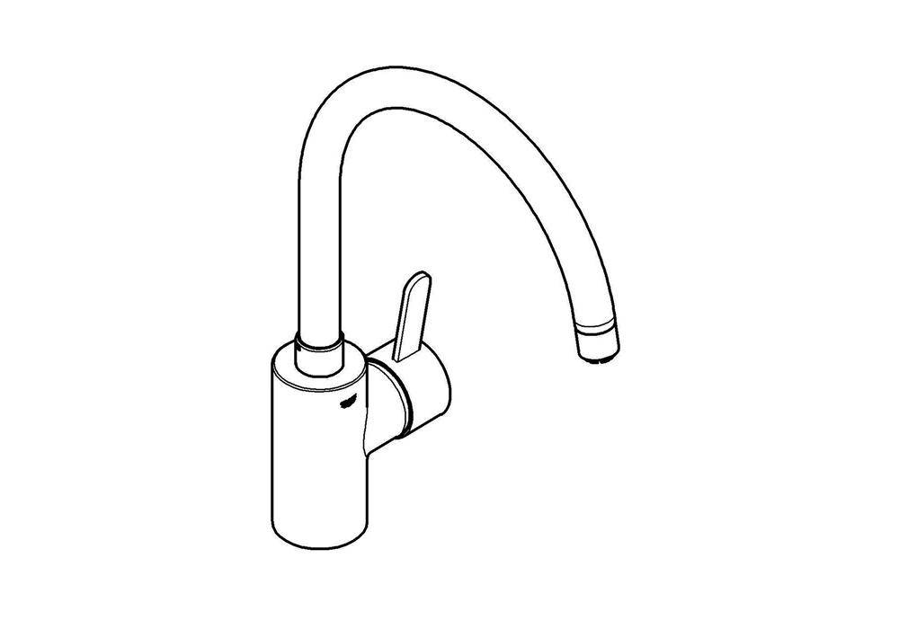 GROHE EH-Spültischbatterie EUROSMART C 1/2Zoll ho Ala ND chr-3