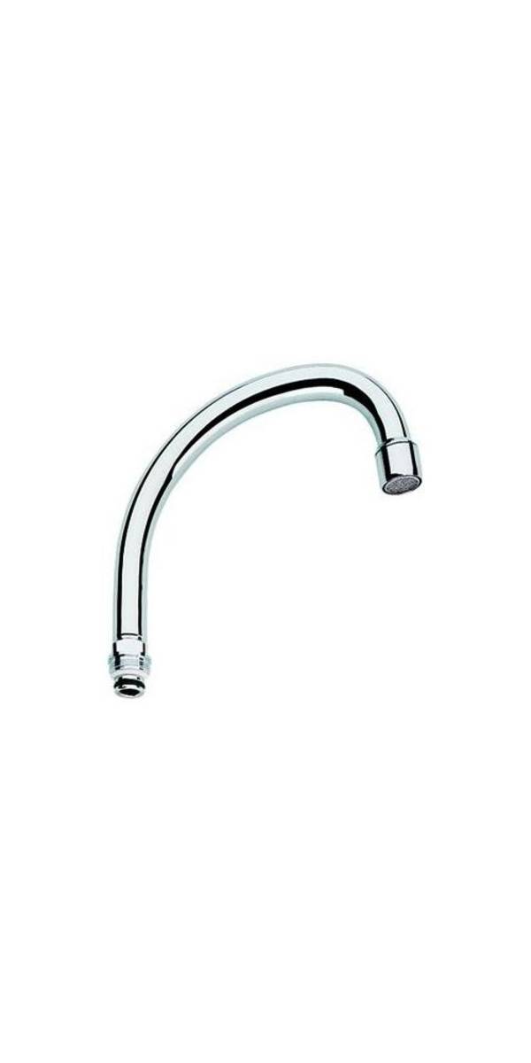 Grohe Rohrauslauf, schwenkbar, Auslauf mit Mousseur, Verschr. M 22 x 1, Ausladung 140mm, Chrom, 13072000