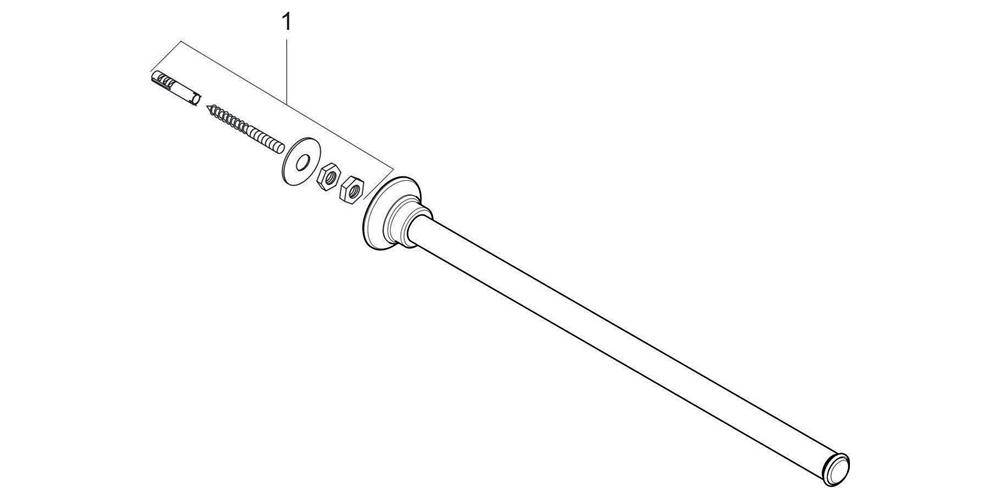 Hansgrohe AXOR Montreux Handtuchhalter einarmig, 433mm, Chrom-1