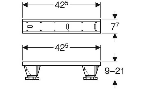 Geberit Fuß-Set mit Traversen, für Badewannen aus Acryl