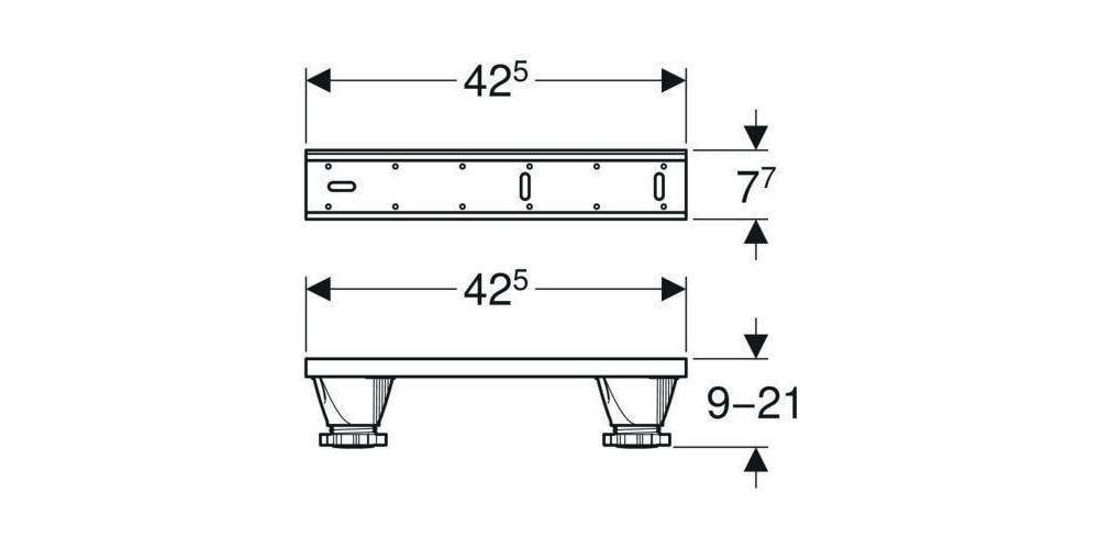 Geberit Fuß-Set mit Traversen, für Badewannen aus Acryl-1