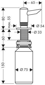 Hansgrohe HG Seifen-/Spülmittelspender Eck-Vers-1