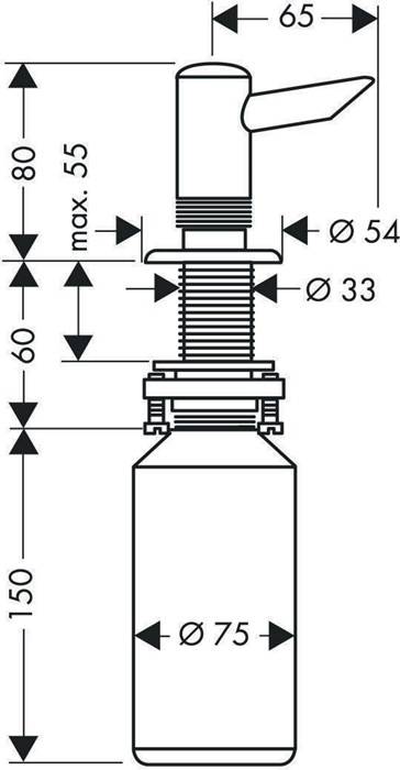 Hansgrohe HG Seifen-/Spülmittelspender Eck-Vers-3