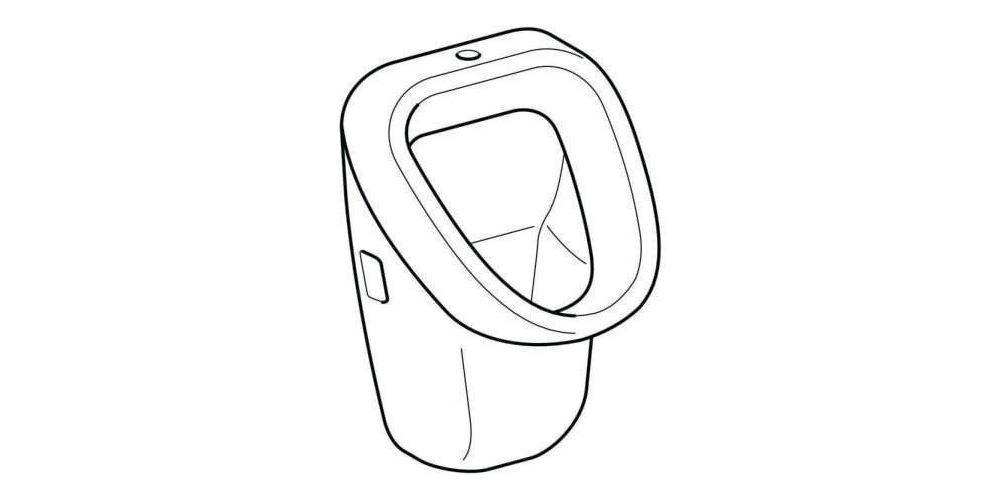 GE Aller Urinal, Zulauf von oben Abgang nach hinten oder unten, weiß-1