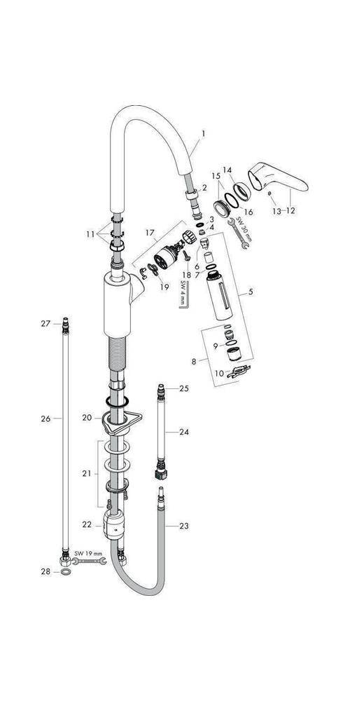 hansgrohe HG Einhebel-Spültischmischer FOCUS 240 mit Ausziehbrause-2