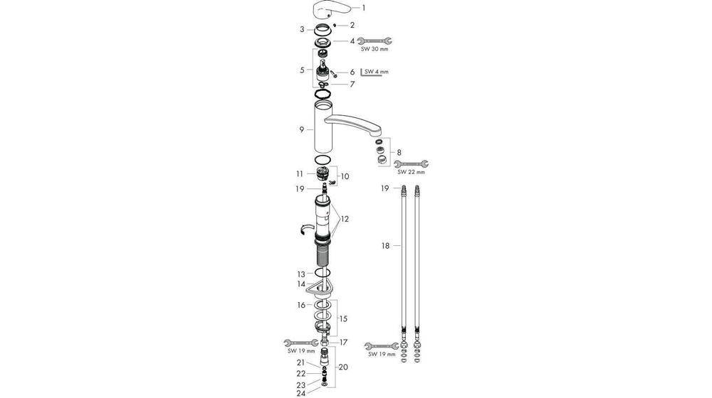 hansgrohe HG Einhebel-Spültischmischer FOCUS DN 15 f offene-1