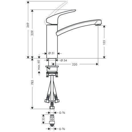 hansgrohe HG Einhebel-Spültischmischer FOCUS DN 15 f offene-2