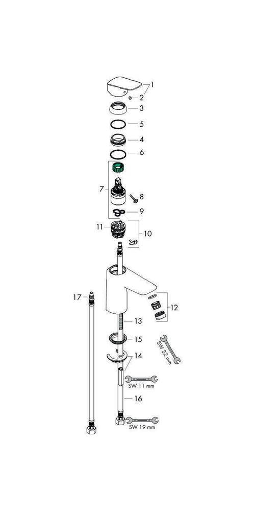 Hansgrohe Logis Einhebel-Waschtischmischer 100mm 5l/min Chrom ohne Garnitur-3